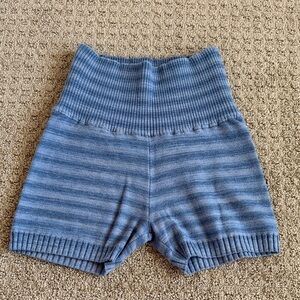 Frankie’s Bikinis Blue Striped Women's Shorts